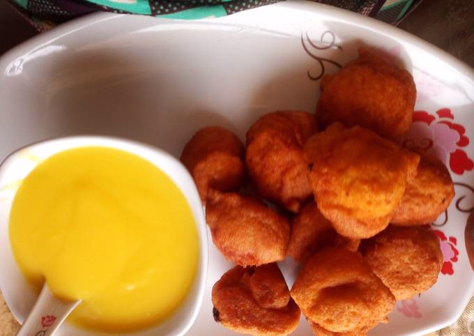 Custard with Akara &Tea. image